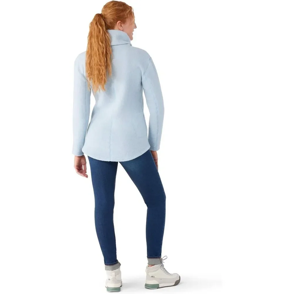 Smartwool Women's Hudson Trail Merino Wool Fleece Pullover, Light Blue, Size L - Picture 2 of 9